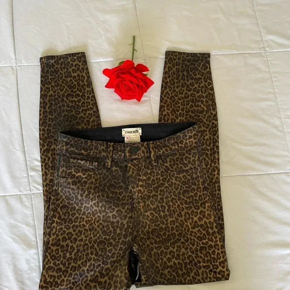 L’AGENCE Margot metallic leopard high waisted denim - Picture 5 of 11